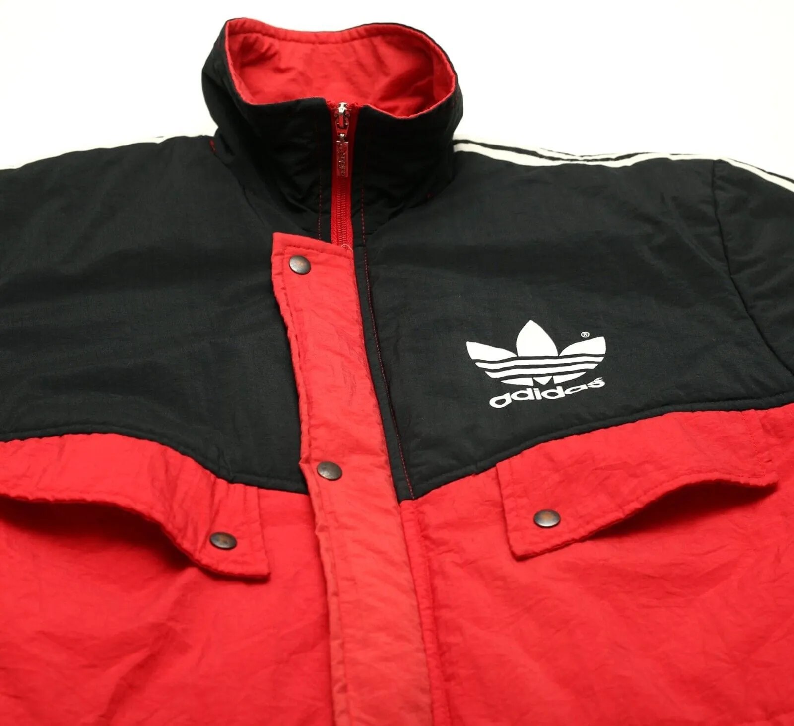 1988/90 MANCHESTER UNITED Vintage adidas Football Bench Coat Jacket (S/M)