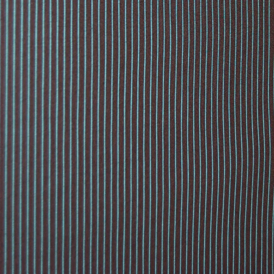 2-Layer WeatherTek Waterproof Breathable Laminate Fabric - Aqua Pinstripes on Black (Sold per Yard)