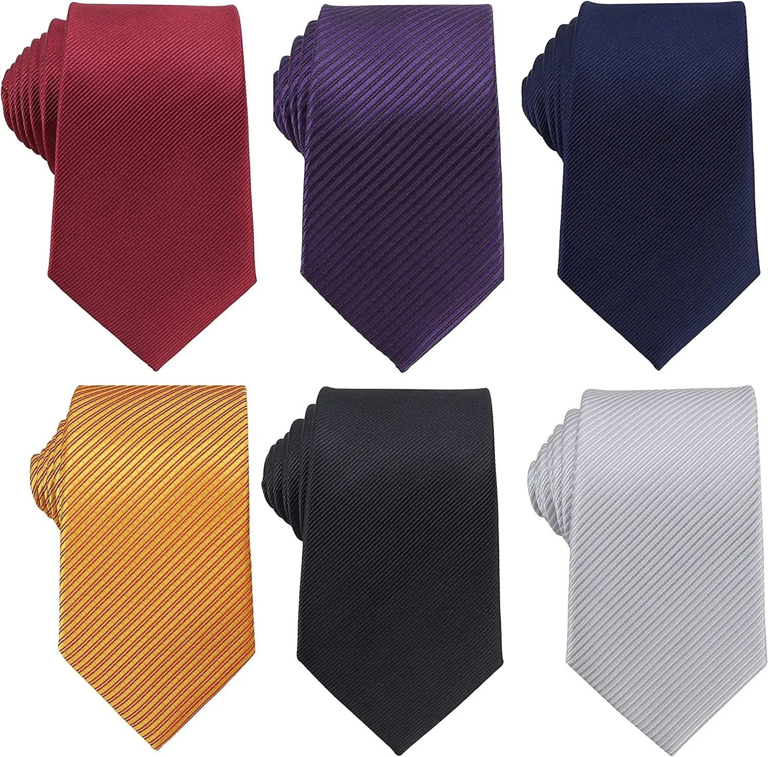 6 PCS Classic Men'S Silk Tie Necktie Woven Neck Ties