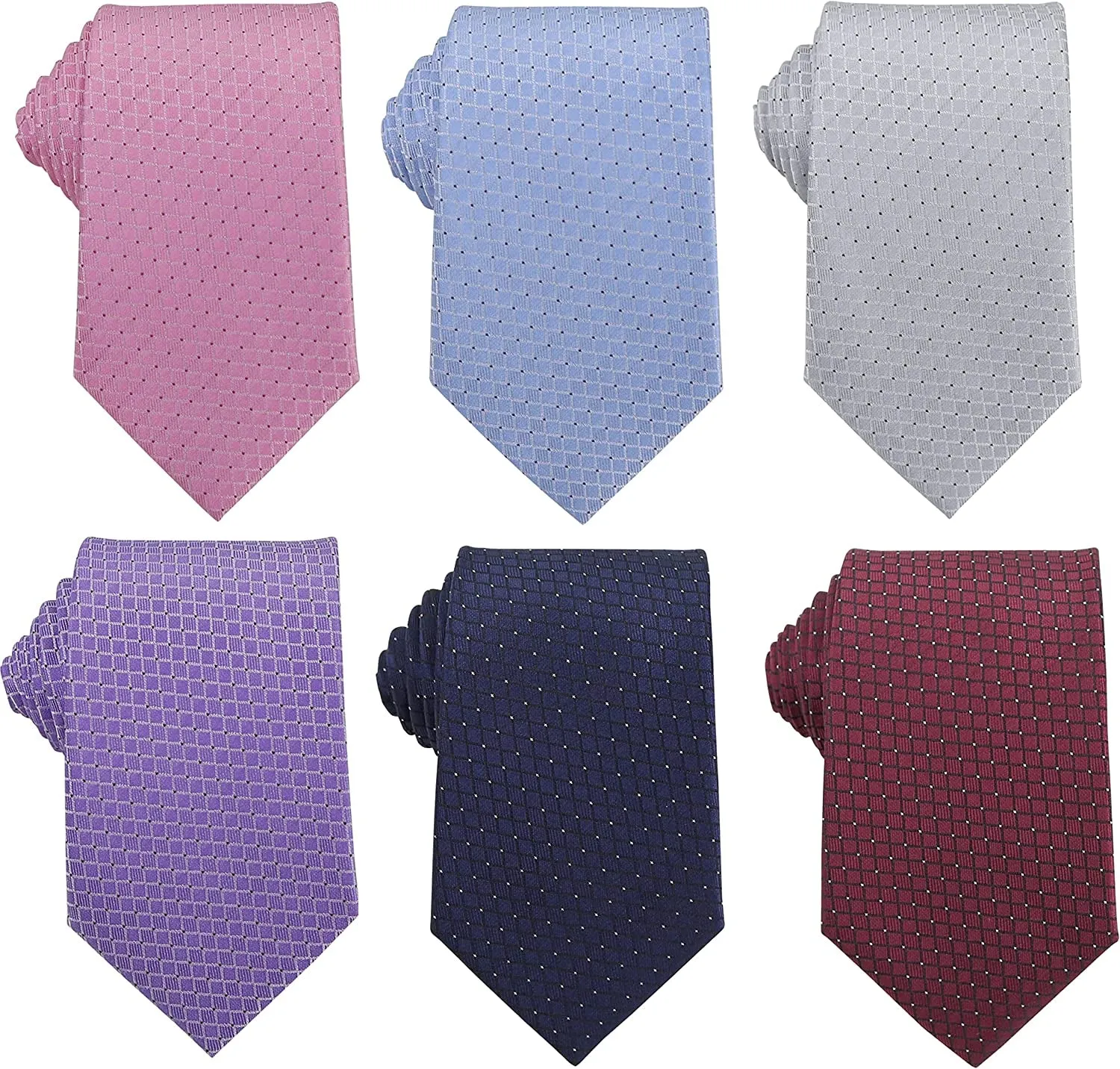 6 PCS Classic Men'S Silk Tie Necktie Woven Neck Ties