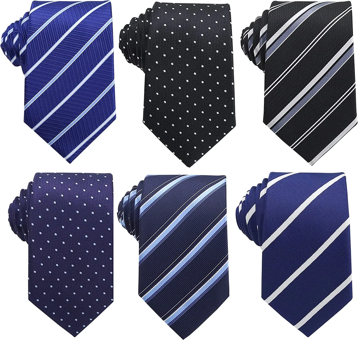 6 PCS Classic Men'S Silk Tie Necktie Woven Neck Ties