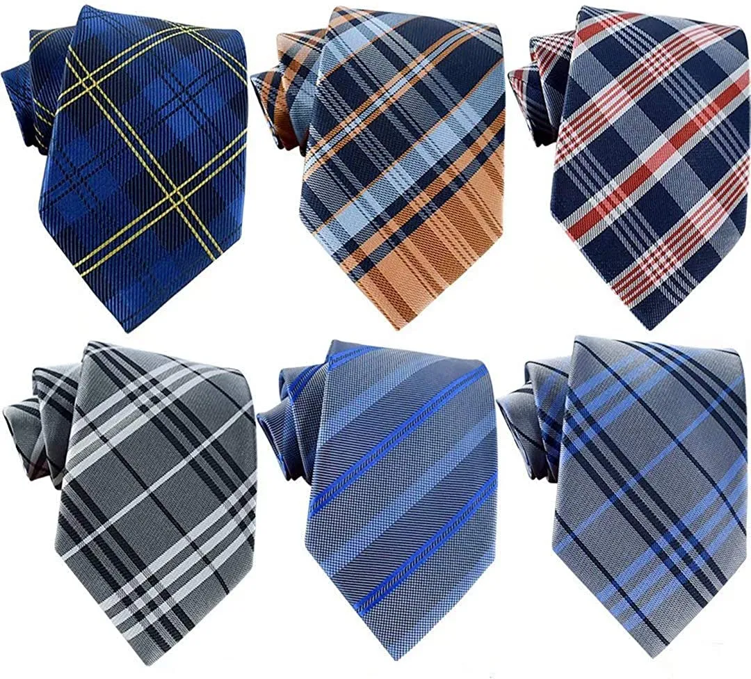 6 PCS Classic Men'S Silk Tie Necktie Woven Neck Ties