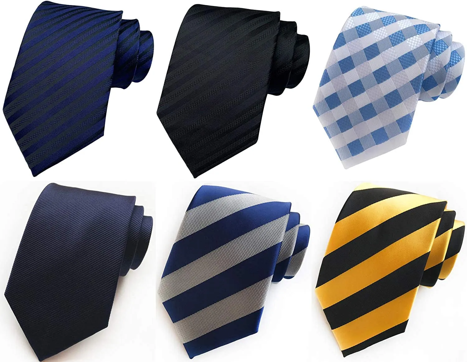 6 PCS Classic Men'S Silk Tie Necktie Woven Neck Ties