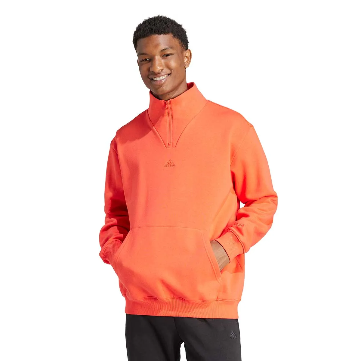 adidas All Szn 1/4 Zip Top - Mens - Bright Red