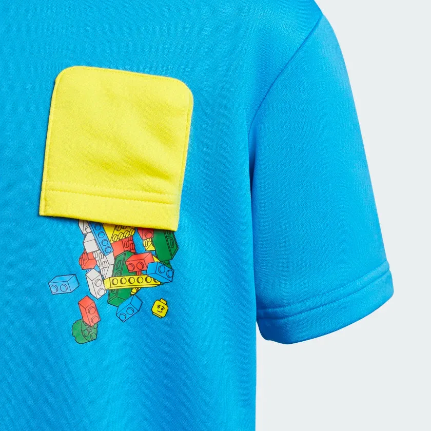 Adidas X Classic Lego® Bricks Loose Fit Tee -Bright Blue /Red /White