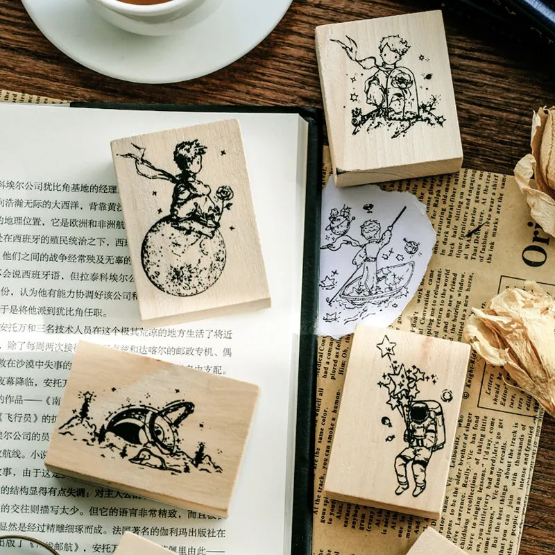 Adventure Journey The Little Prince Series Wooden Rubber Stamp