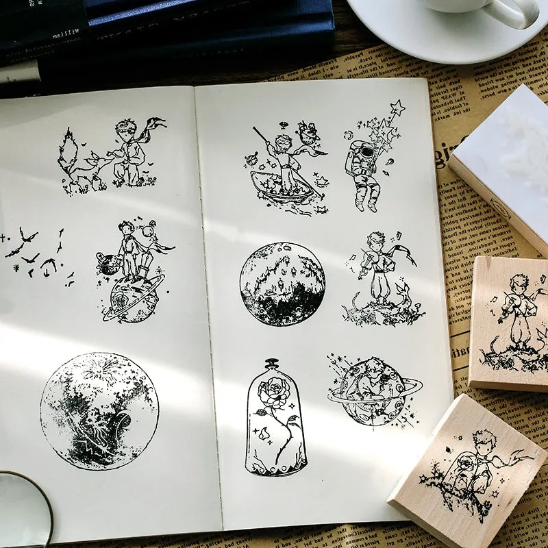 Adventure Journey The Little Prince Series Wooden Rubber Stamp