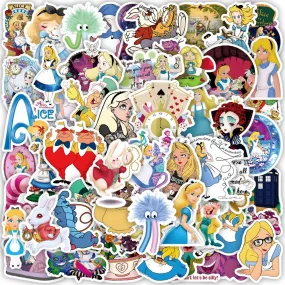 Alice in Wonderland Fairy Tales Cartoon Stickers (50 pcs)