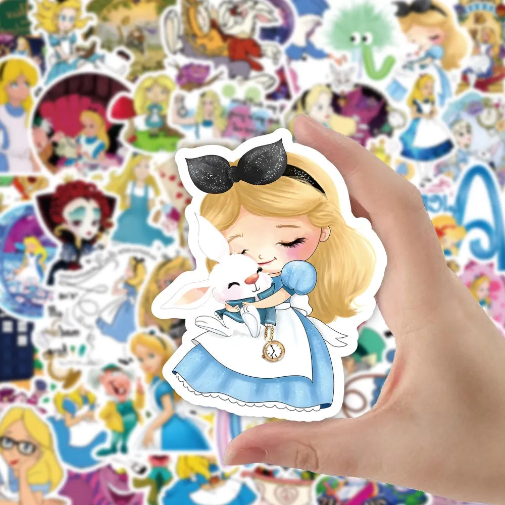 Alice in Wonderland Fairy Tales Cartoon Stickers (50 pcs)