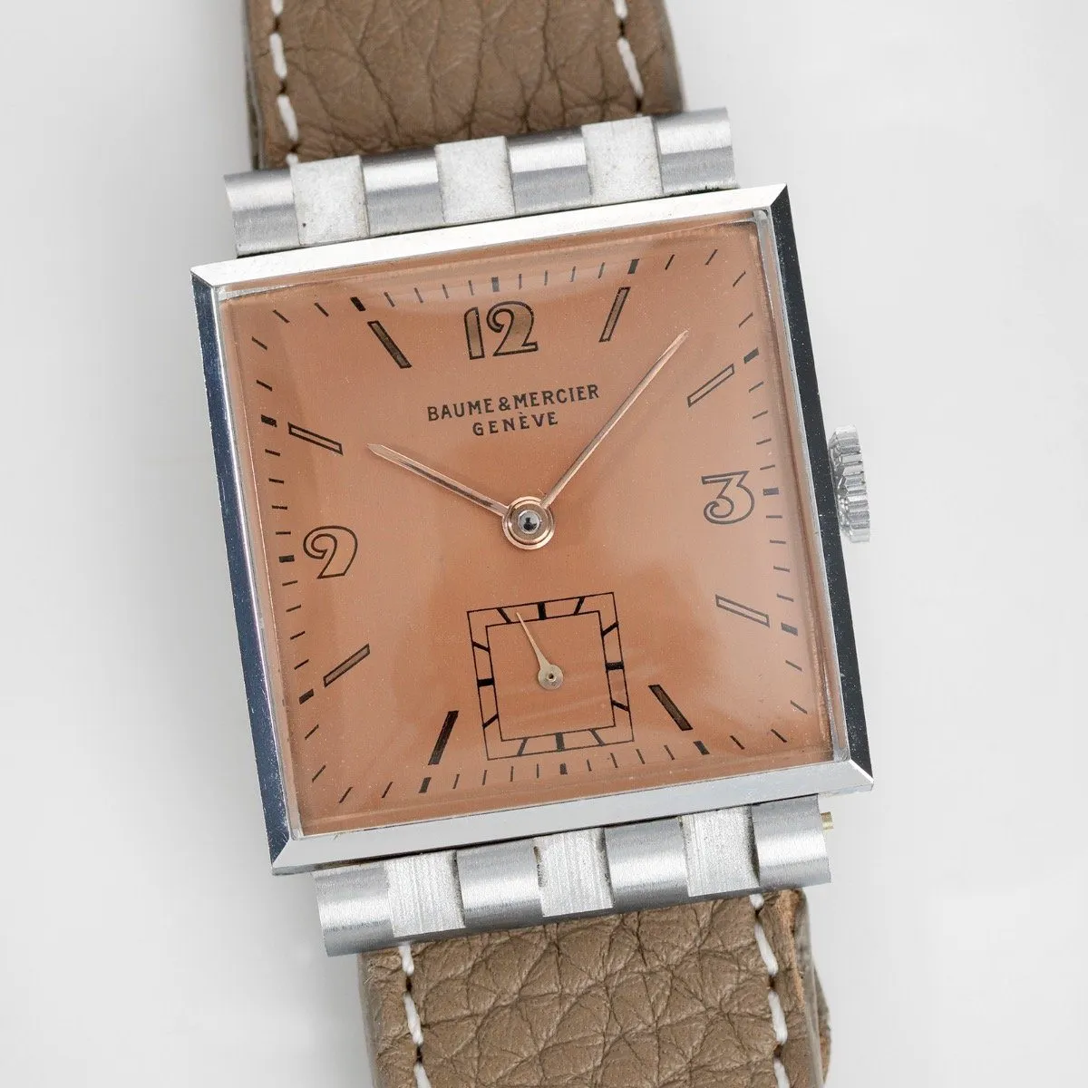 Baume & Mercier Salmon Dial Square Case