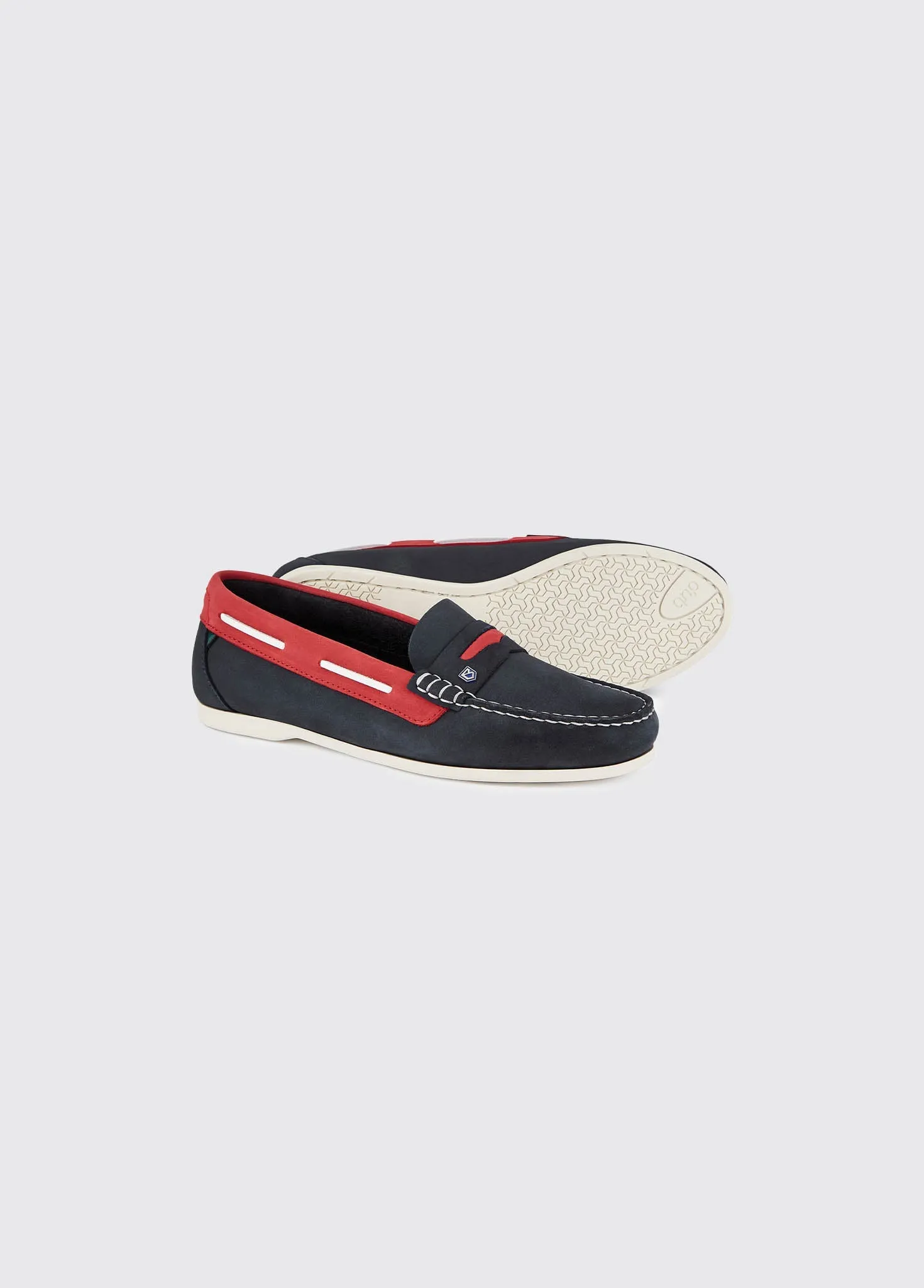 Belize Deck Shoe - Denim/Red