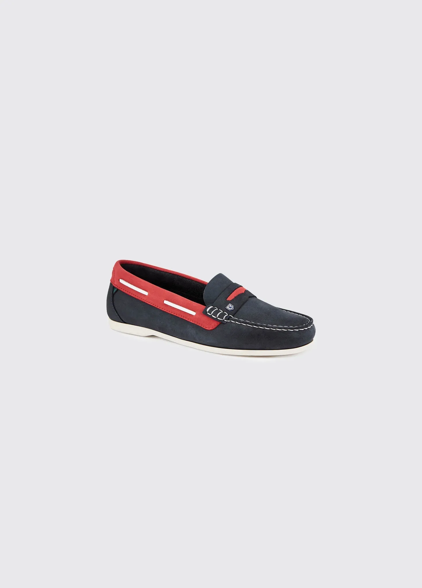 Belize Deck Shoe - Denim/Red