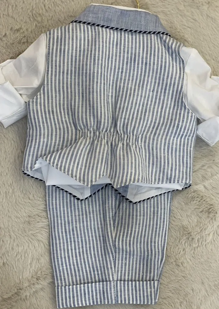 Bimbalo Made in Italy Linen Short Stripe Set