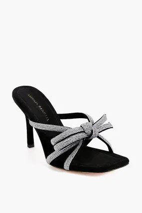 Black Suede and Crystal Margi Heels