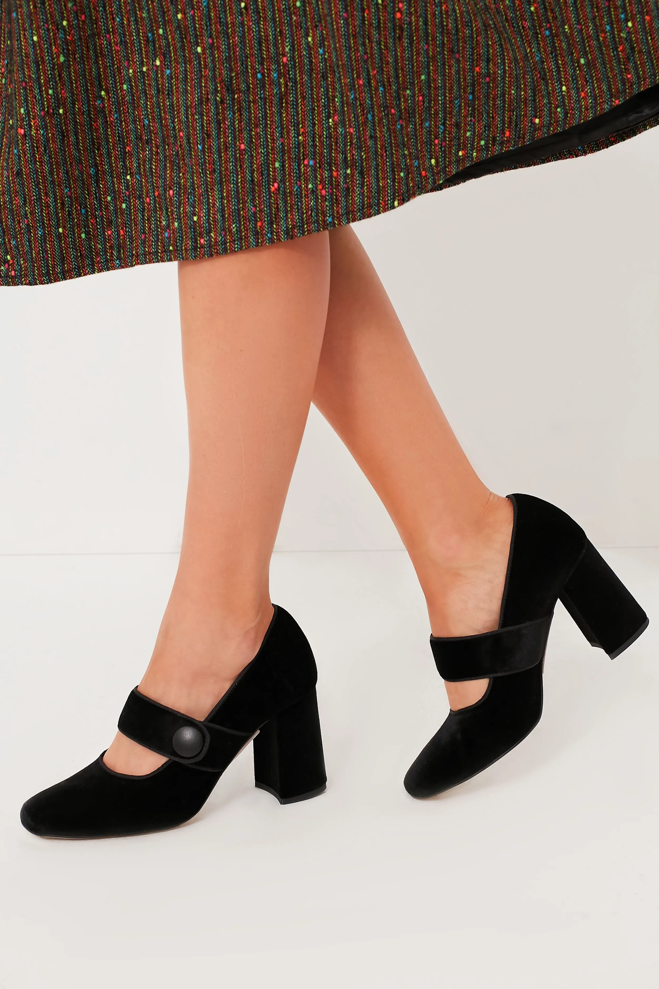 Black Velvet Ellie Heels