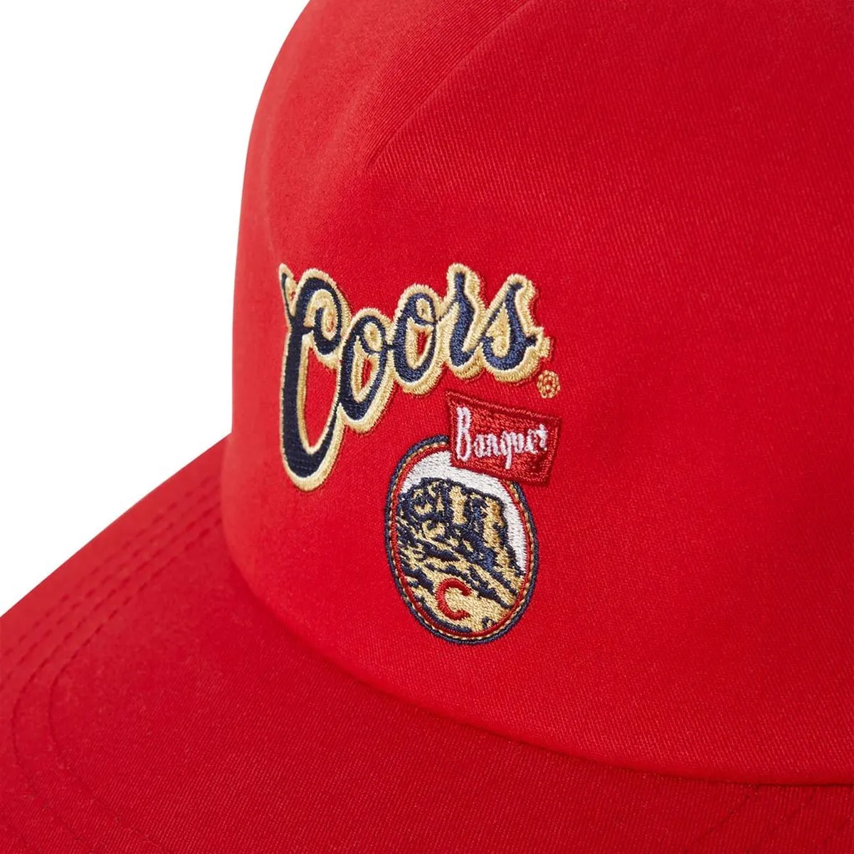 Brixton x Coors Banquet Hops Snapback Hat - Red