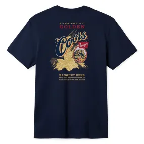 Brixton x Coors Hops T-Shirt - Navy