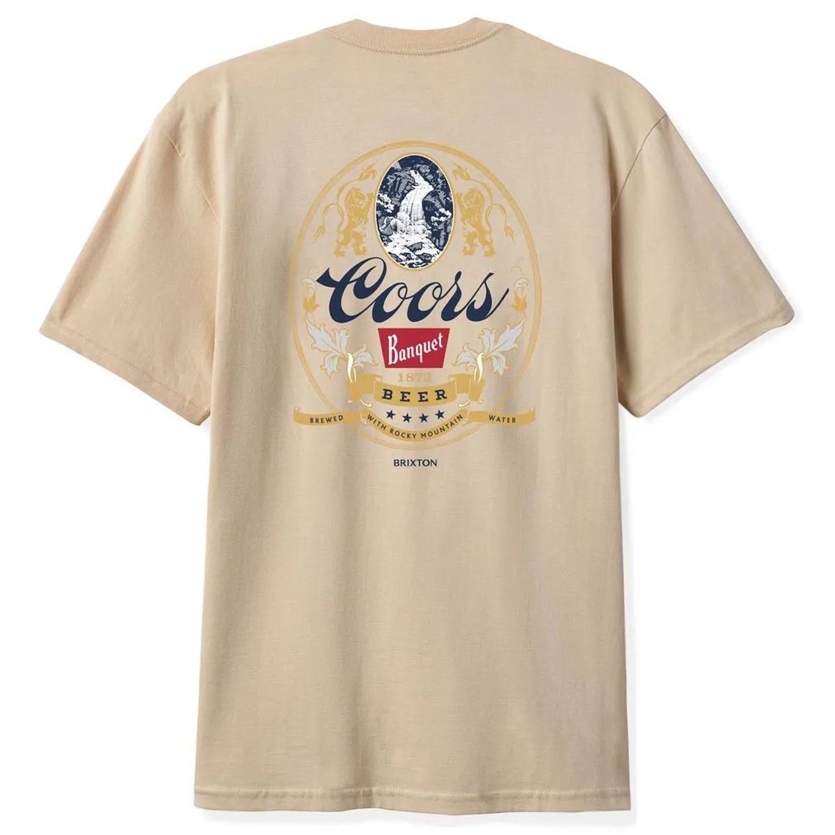 Brixton x Coors Mtn T-Shirt - Cream