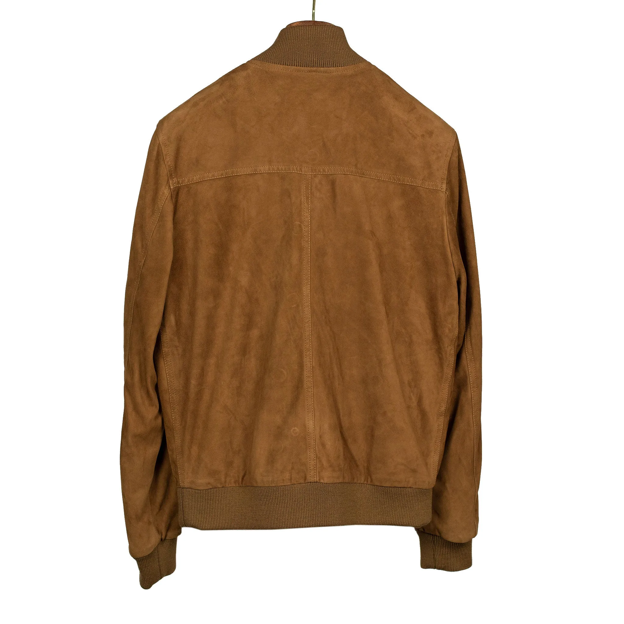 Butterscotch suede Valstarino bomber jacket, fully lined (restock)