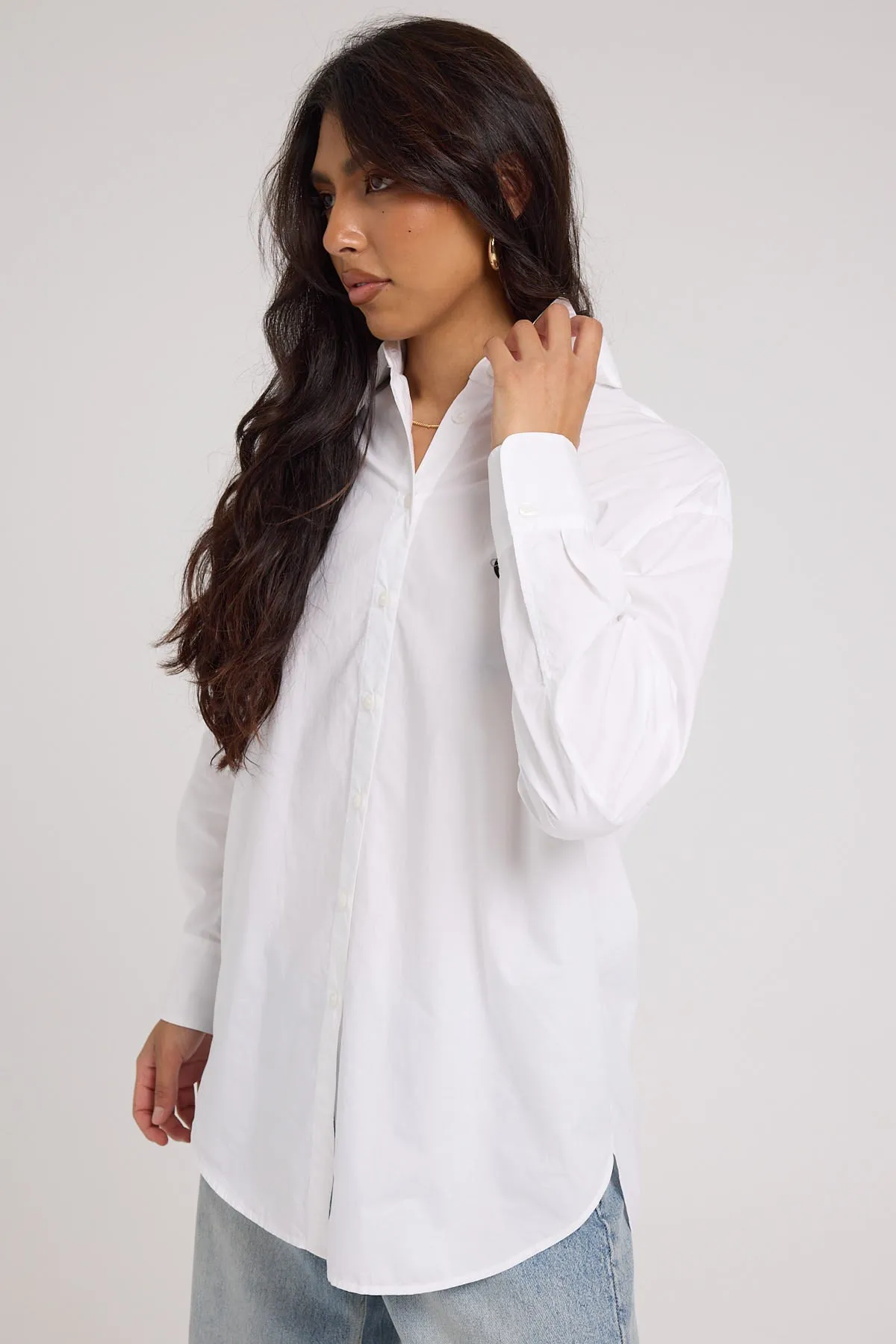 Calvin Klein Loose Monologo Shirt Bright White