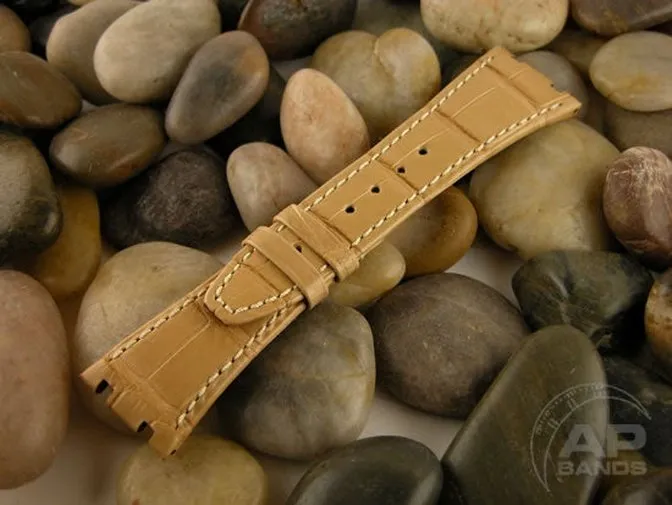 Capolavoro Caramel Alligator Leather Strap For Audemars Piguet Royal Oak