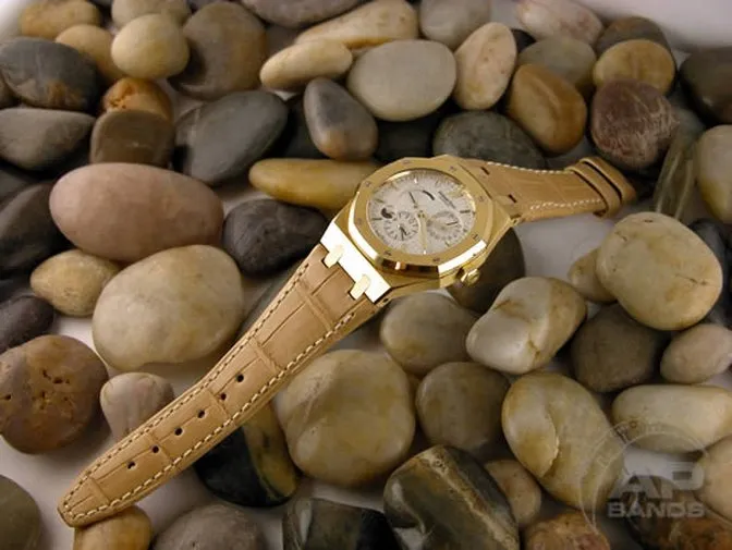 Capolavoro Caramel Alligator Leather Strap For Audemars Piguet Royal Oak