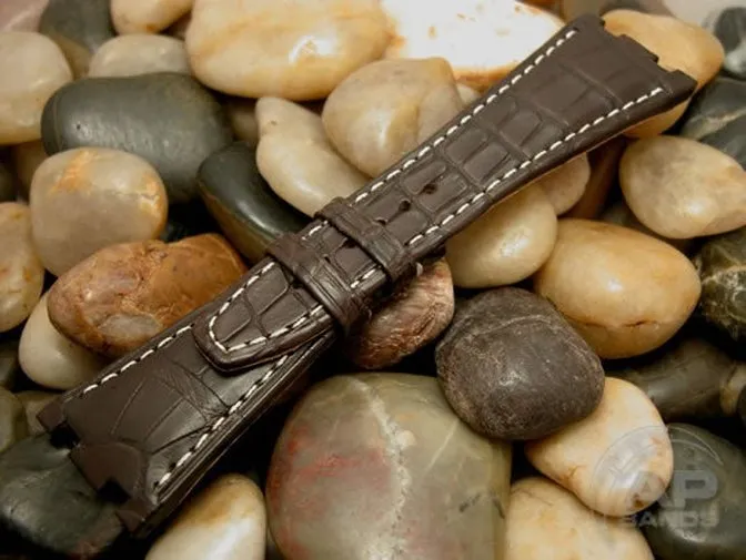 Capolavoro Dark Brown Alligator Leather Strap For Audemars Piguet Royal Oak Offshore