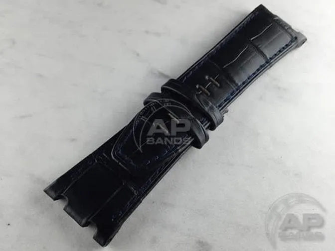 Capolavoro Navy Alligator Leather Strap For Audemars Piguet Royal Oak Offshore 44mm Chronograph 26400