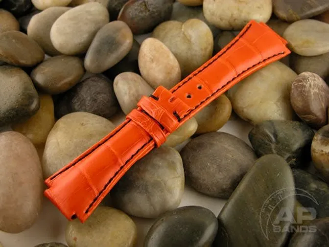 Capolavoro Orange Alligator Strap For Audemars Piguet Royal Oak Offshore End Of Days and Older Generation 25770