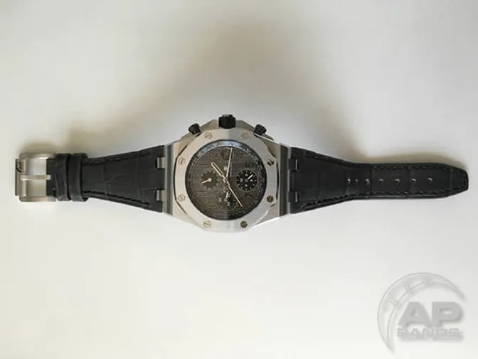 Capolavoro Smoke Grey Alligator Leather Strap For Audemars Piguet Royal Oak Offshore