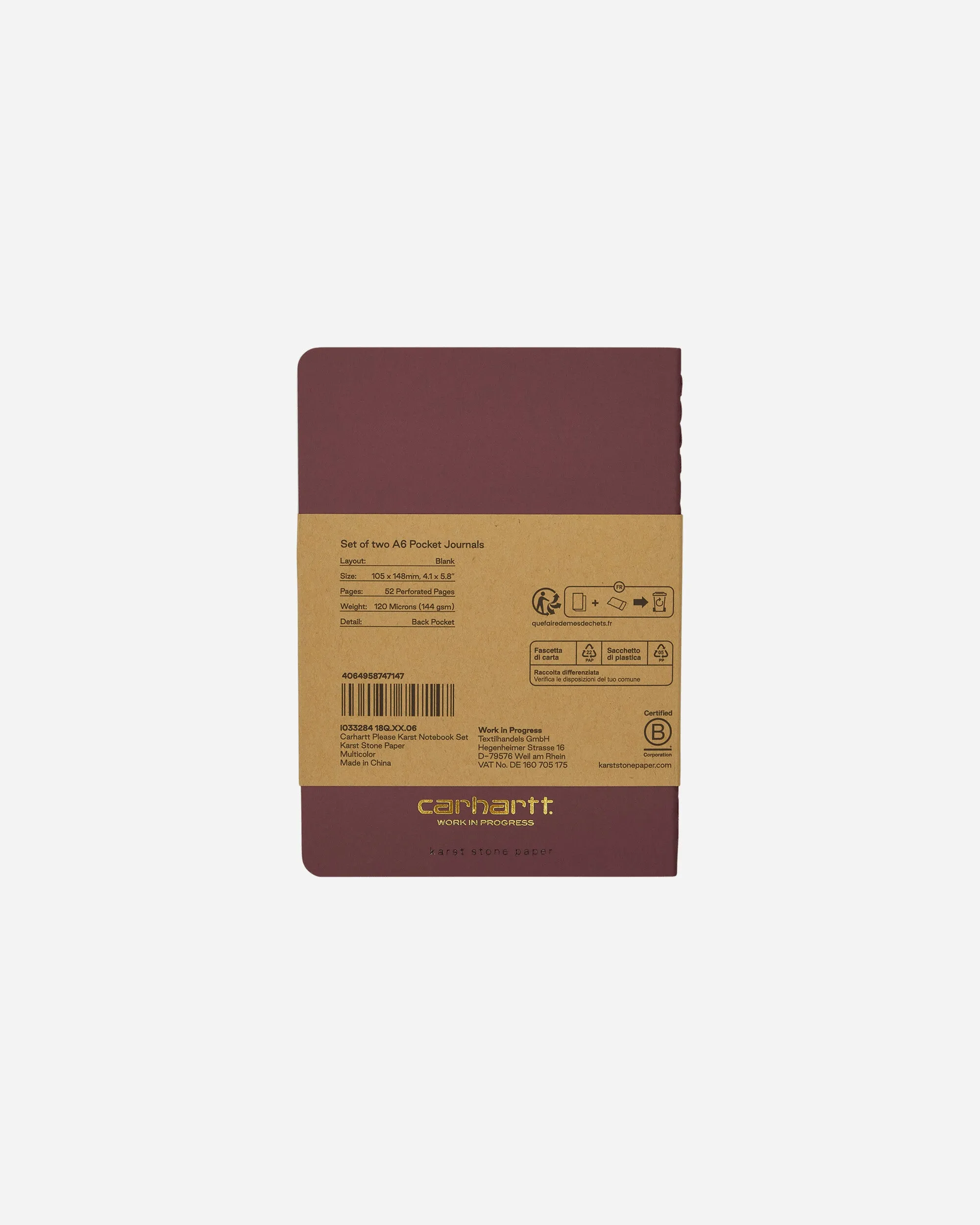 Carhartt Please Notebook Set Multicolor