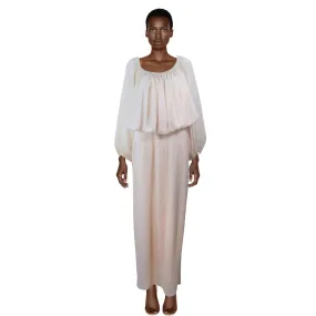 CHRISTIAN DIOR Nude Silk Chiffon Gown | Size 24