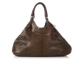 Cole Haan Olive Python Genevieve Triangle Tote