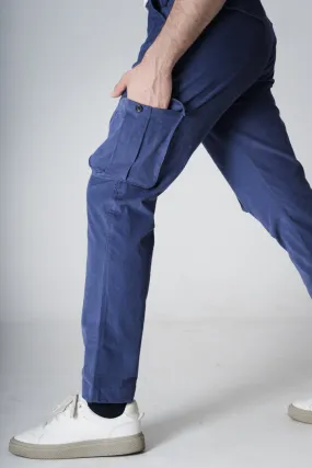 Columbia Blue Corduroy Stretch Cargo Pants