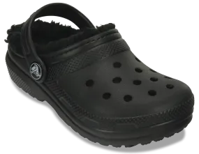 Crocs Classic Fuzz Lined Clogs - Toddler (Black)(Sizes C6-C10)