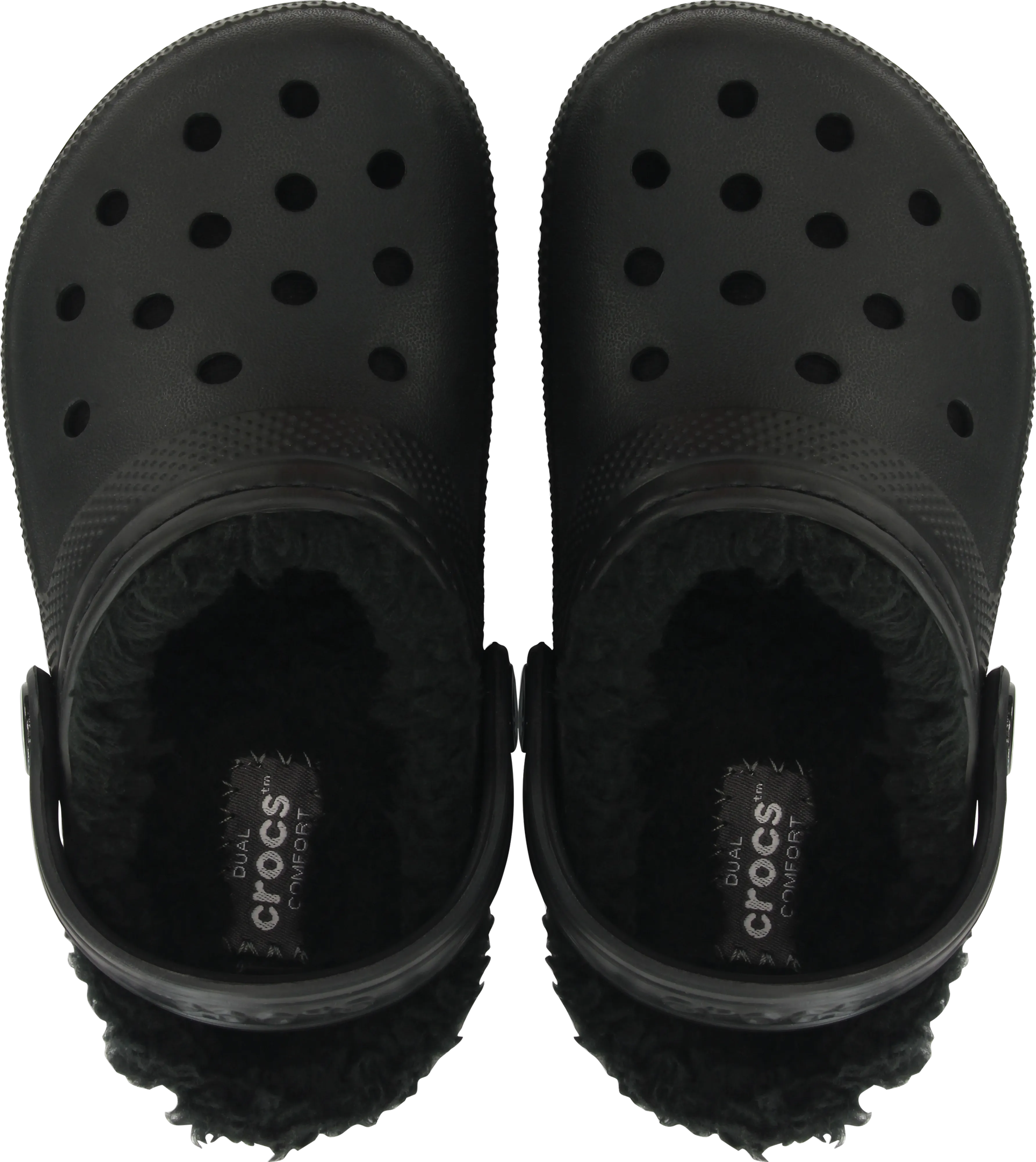 Crocs Classic Fuzz Lined Clogs - Toddler (Black)(Sizes C6-C10)