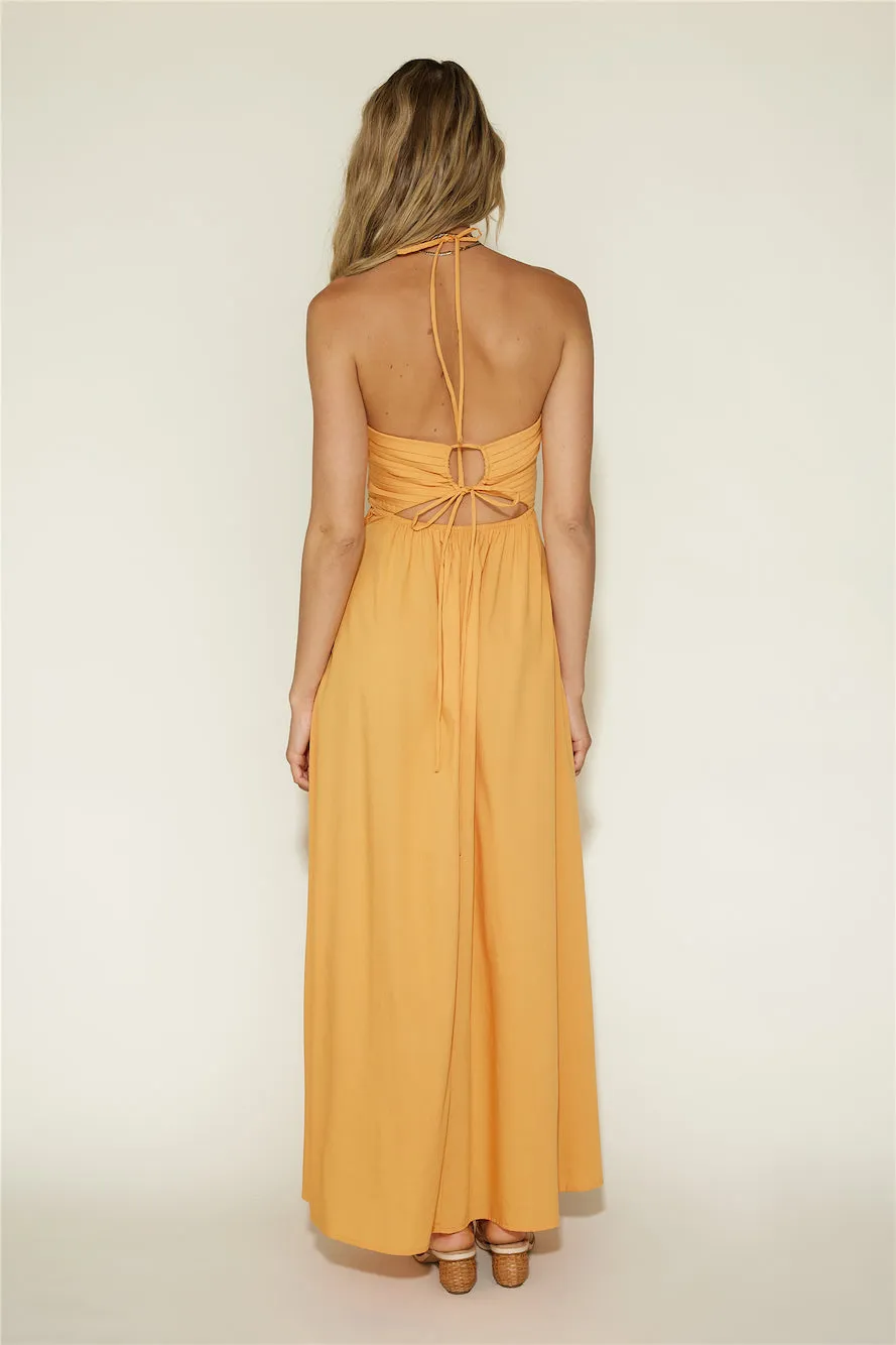 Cross My Heart Maxi Dress Orange