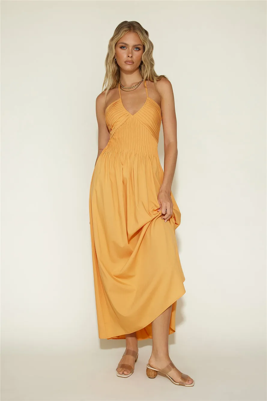 Cross My Heart Maxi Dress Orange