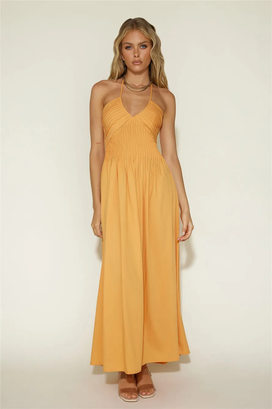 Cross My Heart Maxi Dress Orange