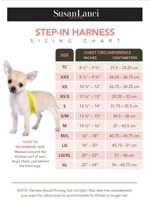 Crystal Paws Step In Harness-Pretty Pastels