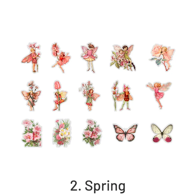 Cute Little Flower Fairy Boxed Clear Transparent Sticker