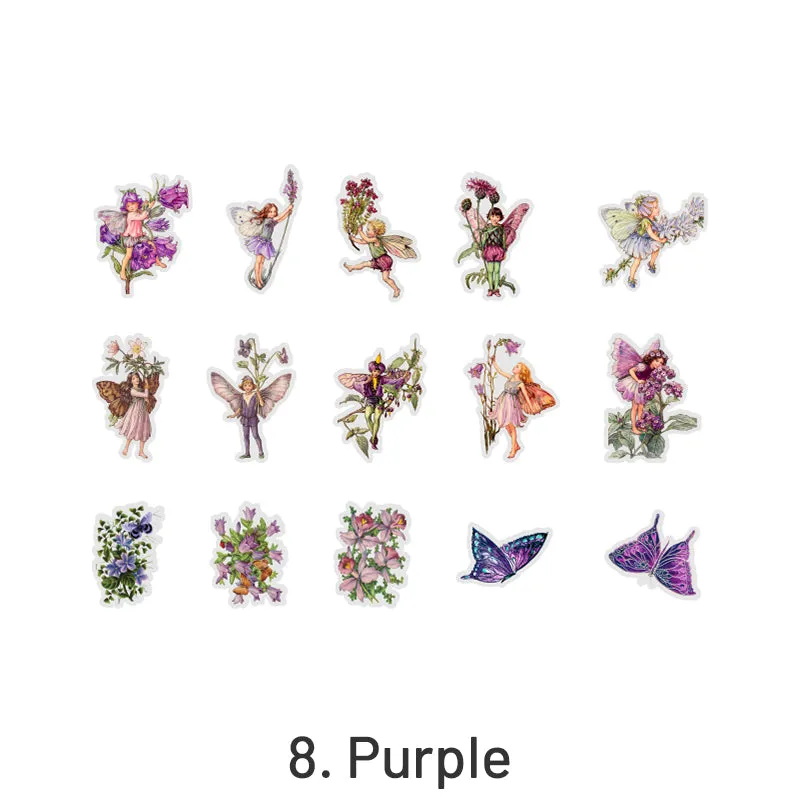 Cute Little Flower Fairy Boxed Clear Transparent Sticker