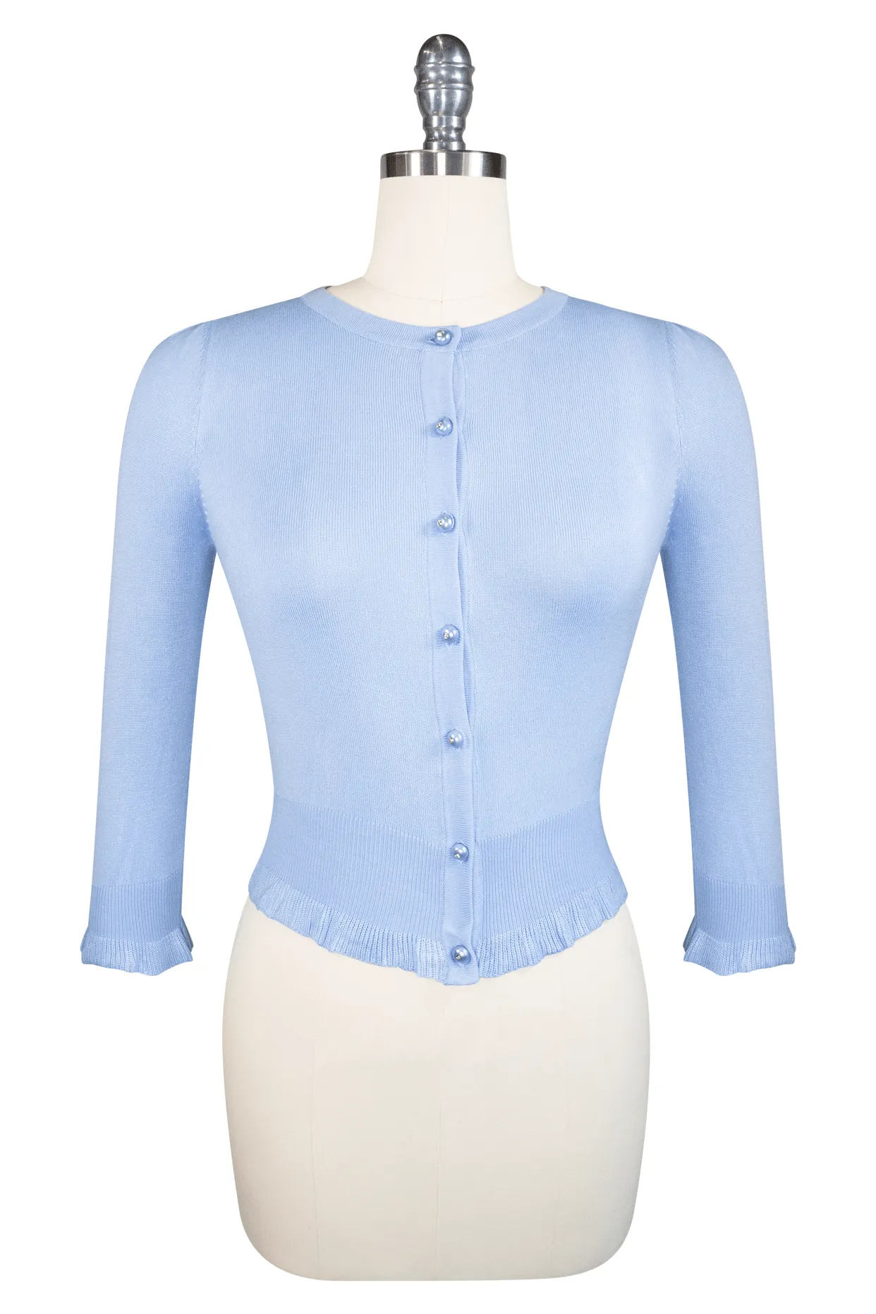 D'Amour 3/4 Sleeve Cardigan (Blue)