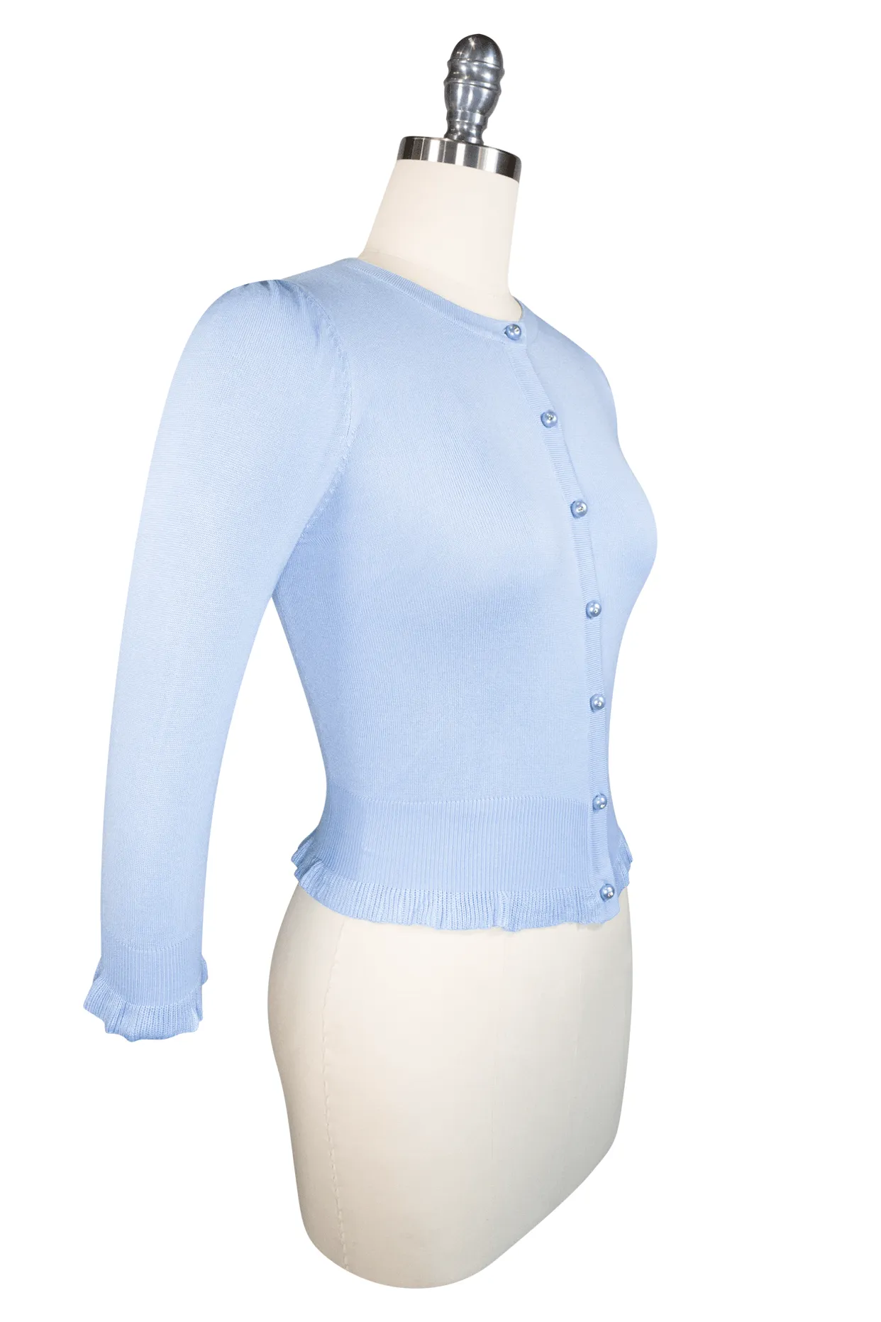 D'Amour 3/4 Sleeve Cardigan (Blue)