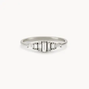 Daybreak band - 14k white gold, white diamond