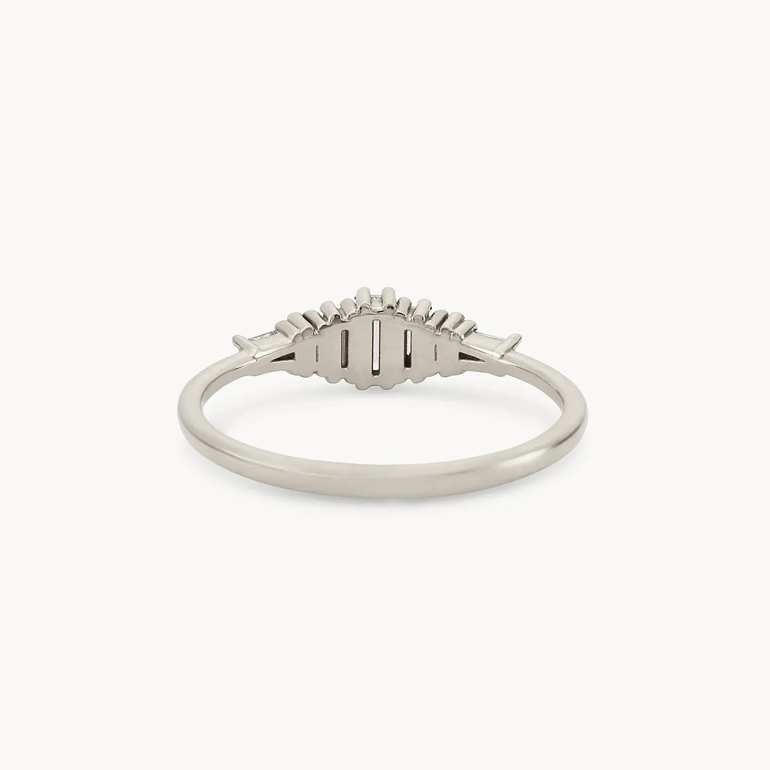 Daybreak band - 14k white gold, white diamond