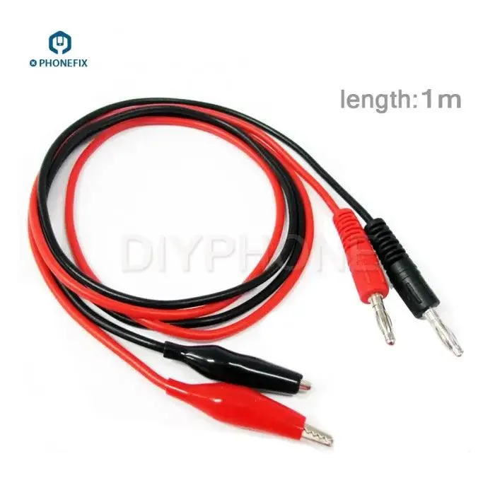 DC Power Supply Cable Alligator Clips to Banana Plug Cable