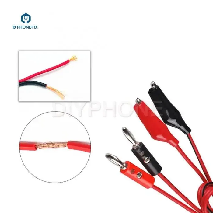 DC Power Supply Cable Alligator Clips to Banana Plug Cable