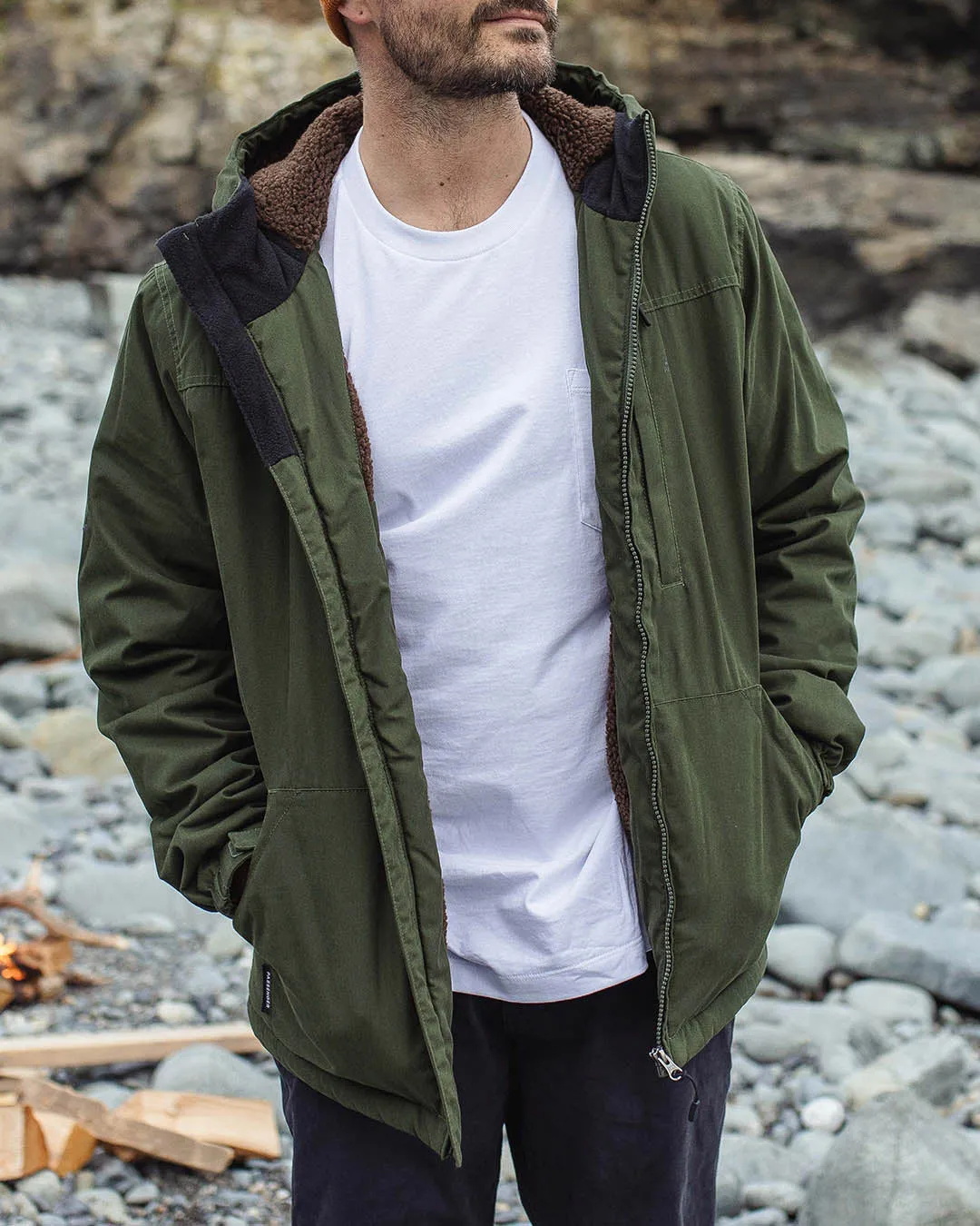 Discover Recycled Sherpa Lined Jacket - Fir Tree