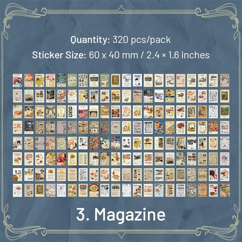 Dual-material Sticker and Scrapbook Paper - Fairy Tale, Moon, Magazine